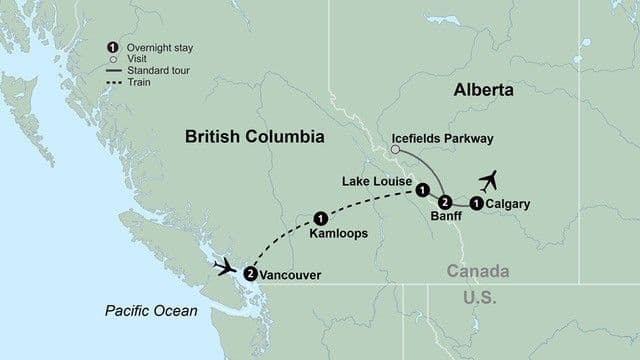 Canadian Rockies Featuring the Rocky Mountaineer Train Eastbound